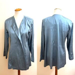 Eileen Fisher Shimmering Blue silk Jacket